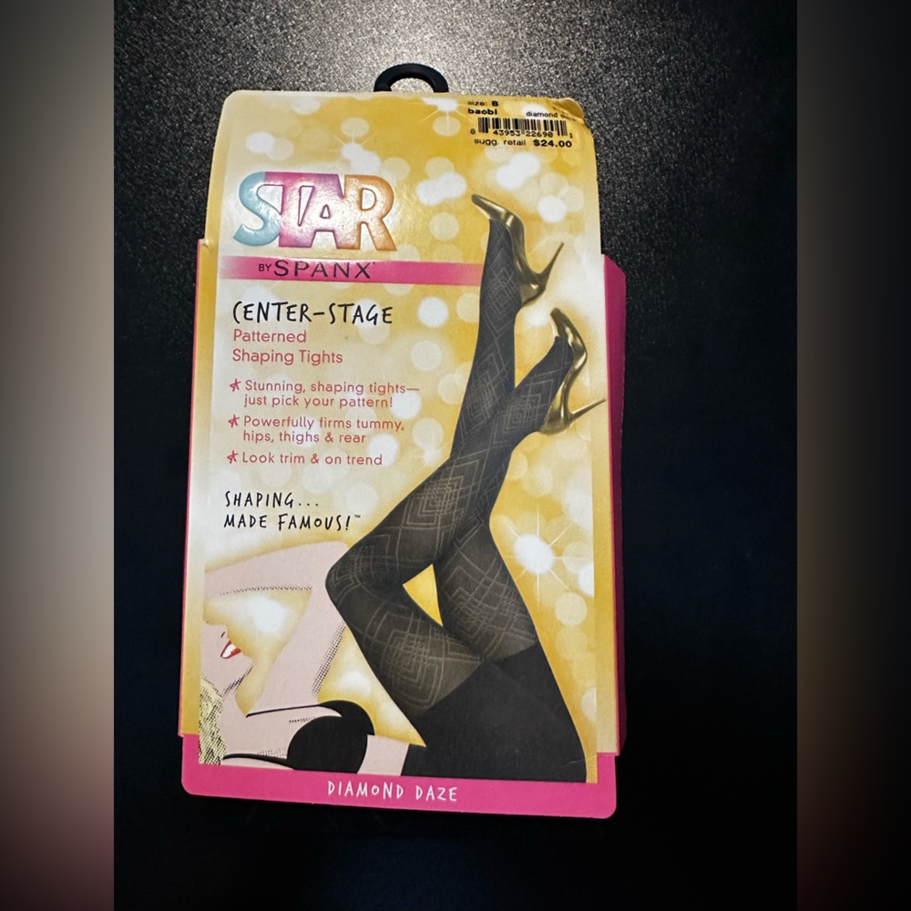 Spanx Patterned Shaping Tights Size B